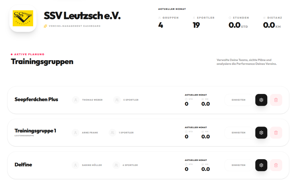 Trainer entlasten. Sportler stärken.